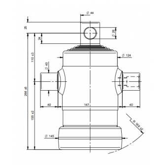 Teleskopski cilinder 5 stopenj 8 ton 690 mm z lukjno 3050F